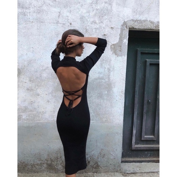 Gorgeous Open Back Knit Dress Zara 